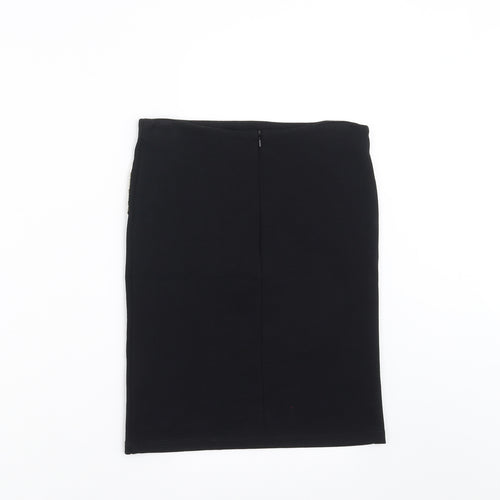 Topshop Womens Black   Straight & Pencil Skirt Size 8  - beaded