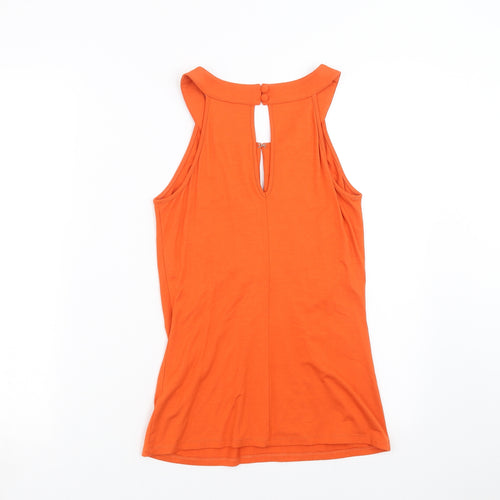 Debenhams Womens Orange   Basic Blouse Size 8  - beaded