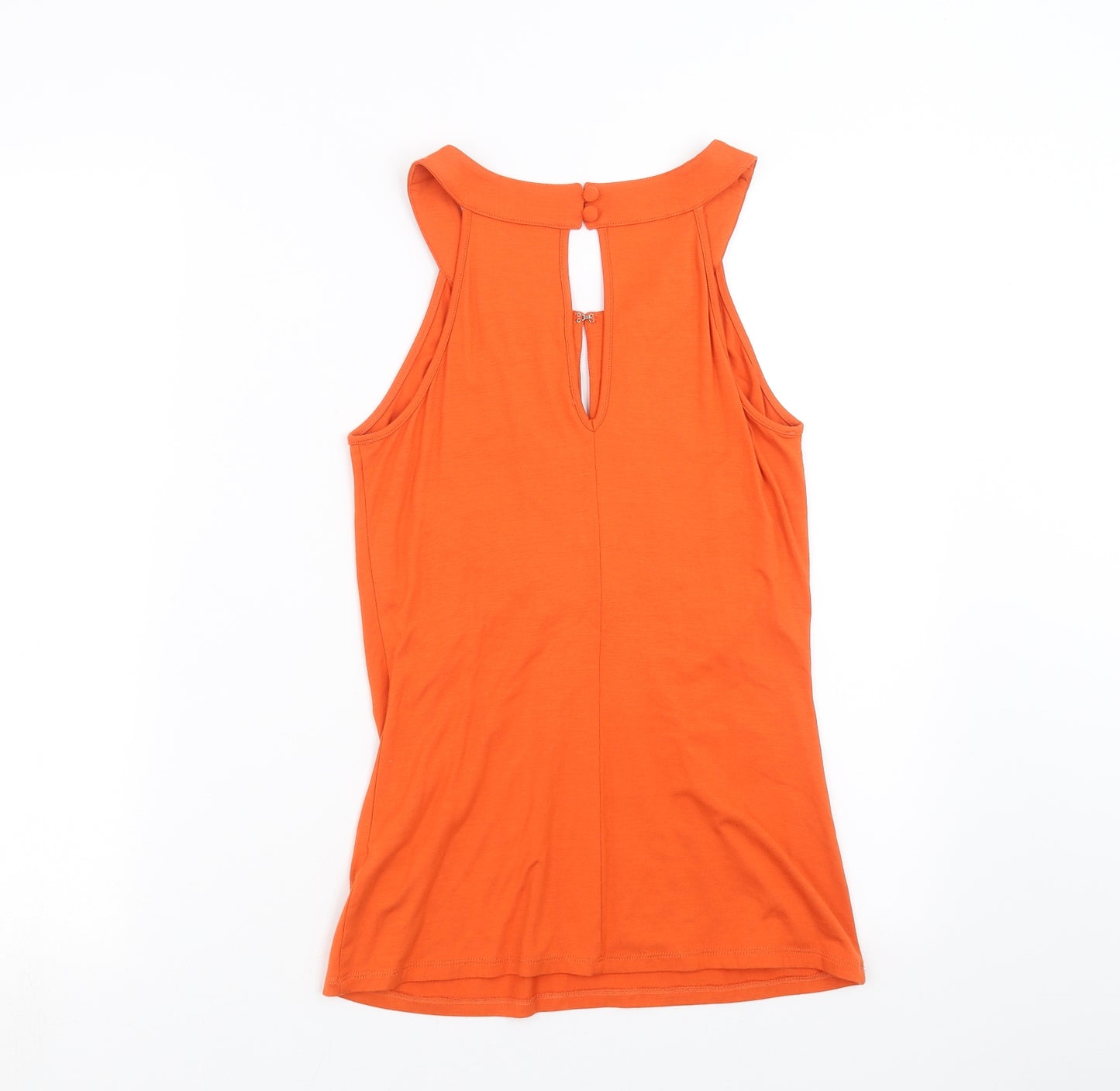 Debenhams Womens Orange   Basic Blouse Size 8  - beaded