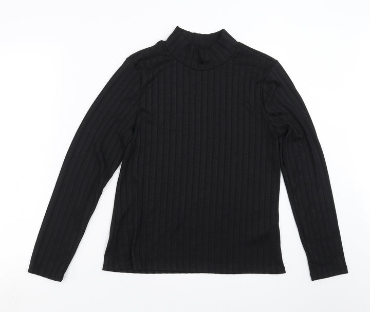 F&F Womens Black Striped  Pullover Jumper Size 12