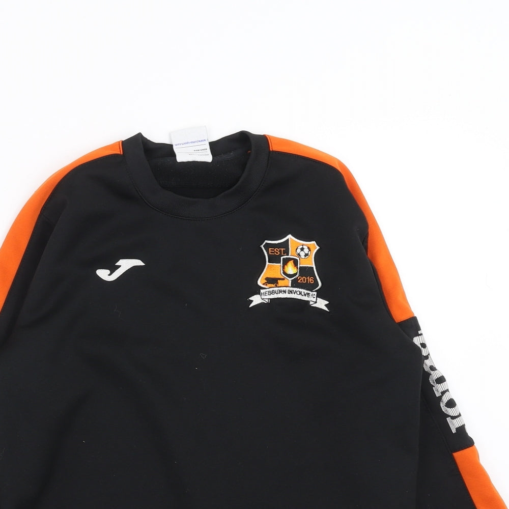 Joma Boys Black   Pullover Sweatshirt Size 12 Years  - hebburn involve fc