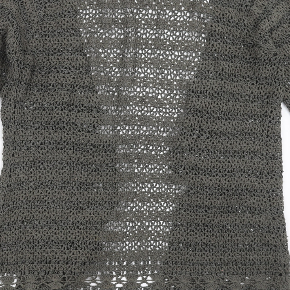 Principles Womens Green Striped Knit Cardigan Jumper Size S