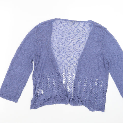 Vida Vi Womens Blue  Knit Cardigan Jumper Size M