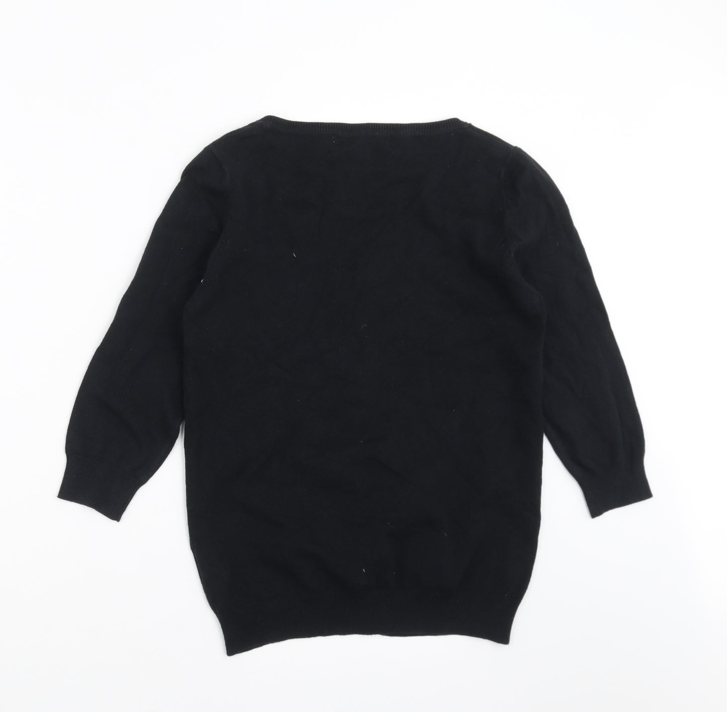 Zara Womens Black  Knit Cardigan Jumper Size L