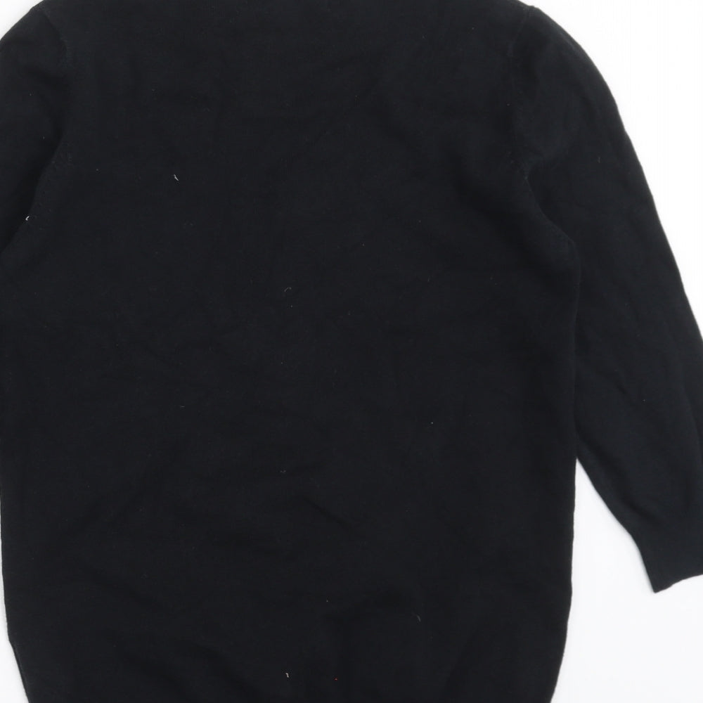 Zara Womens Black  Knit Cardigan Jumper Size L