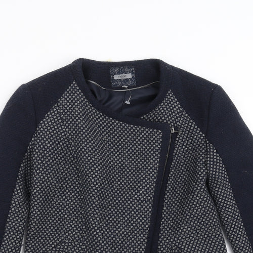 NEXT Womens Blue Geometric  Jacket  Size 8