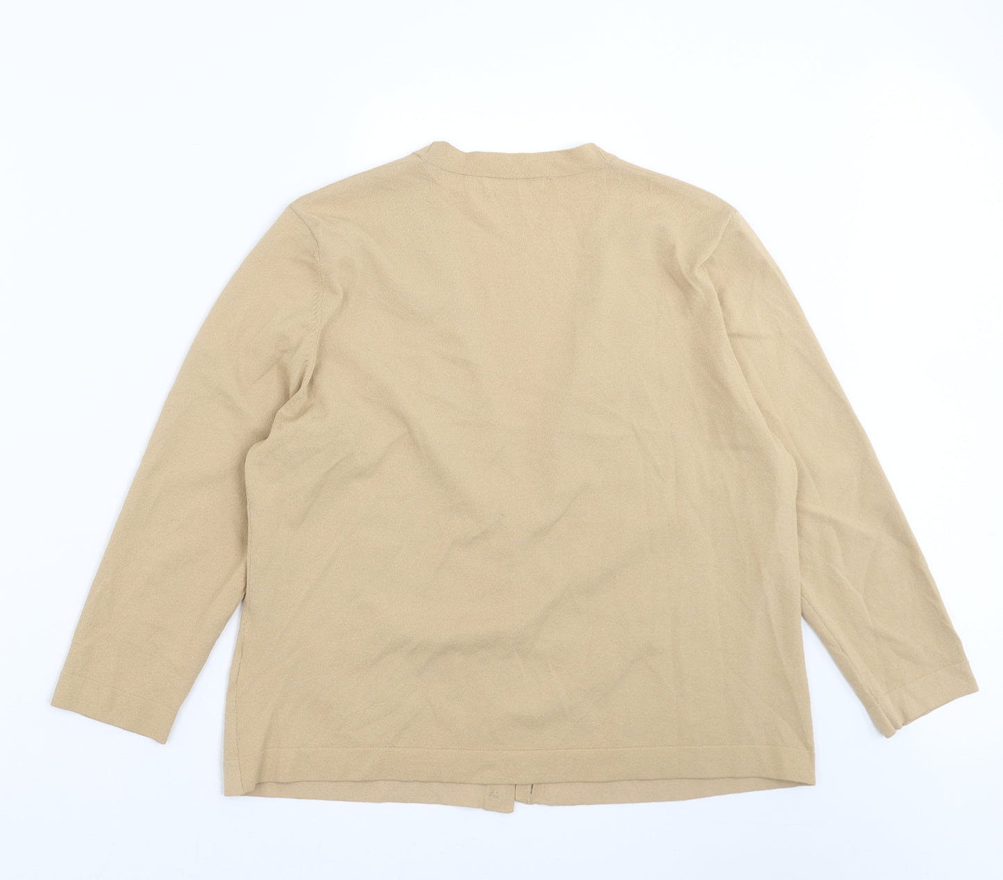 Marks and Spencer Womens Beige   Cardigan Jumper Size 18