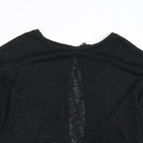 River Island Womens Black  Knit Pullover Jumper Size 12  - open back