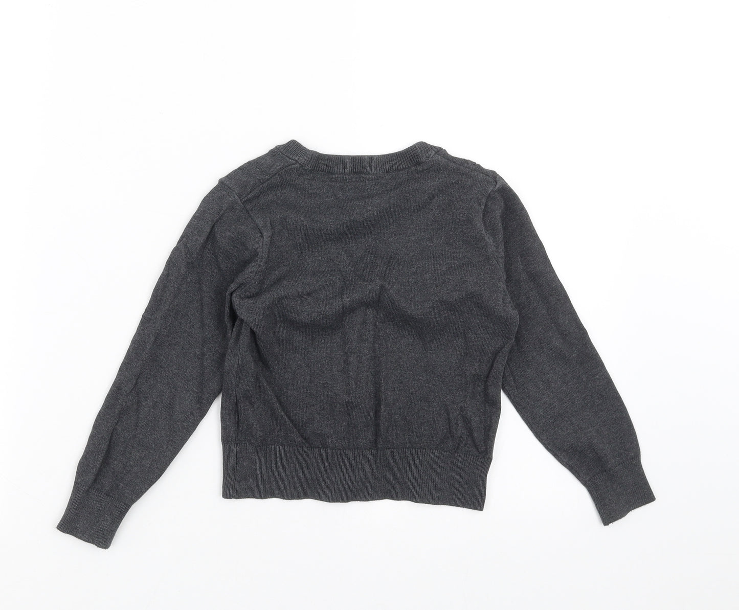 Marks and Spencer Girls Grey   Cardigan Jumper Size 3-4 Years  - school wear
