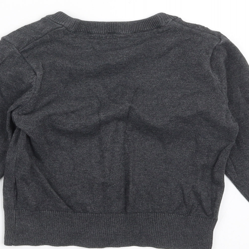 Marks and Spencer Girls Grey   Cardigan Jumper Size 3-4 Years  - school wear