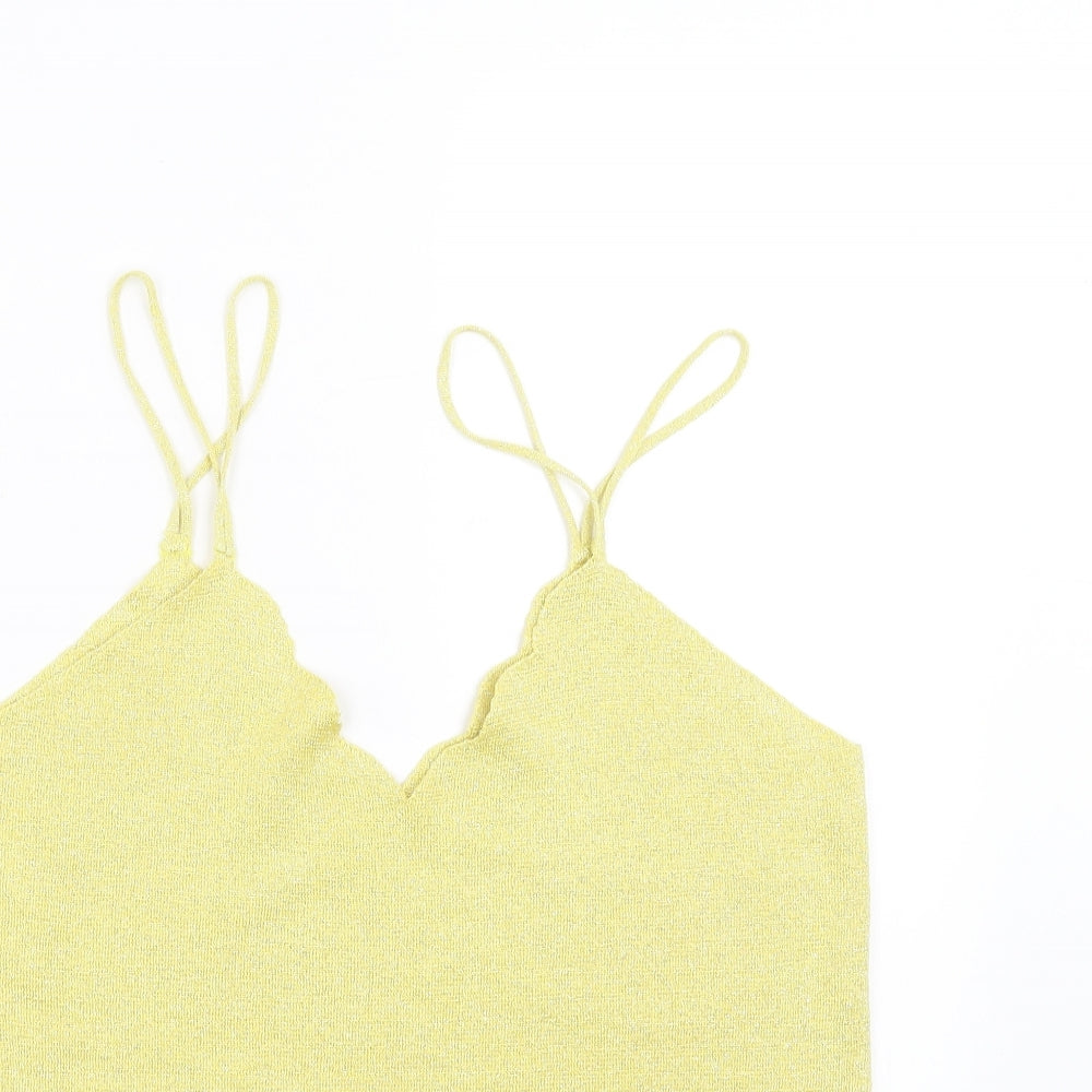 George Womens Yellow  Knit Camisole T-Shirt Size 18