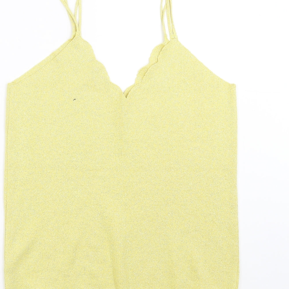 George Womens Yellow  Knit Camisole T-Shirt Size 18