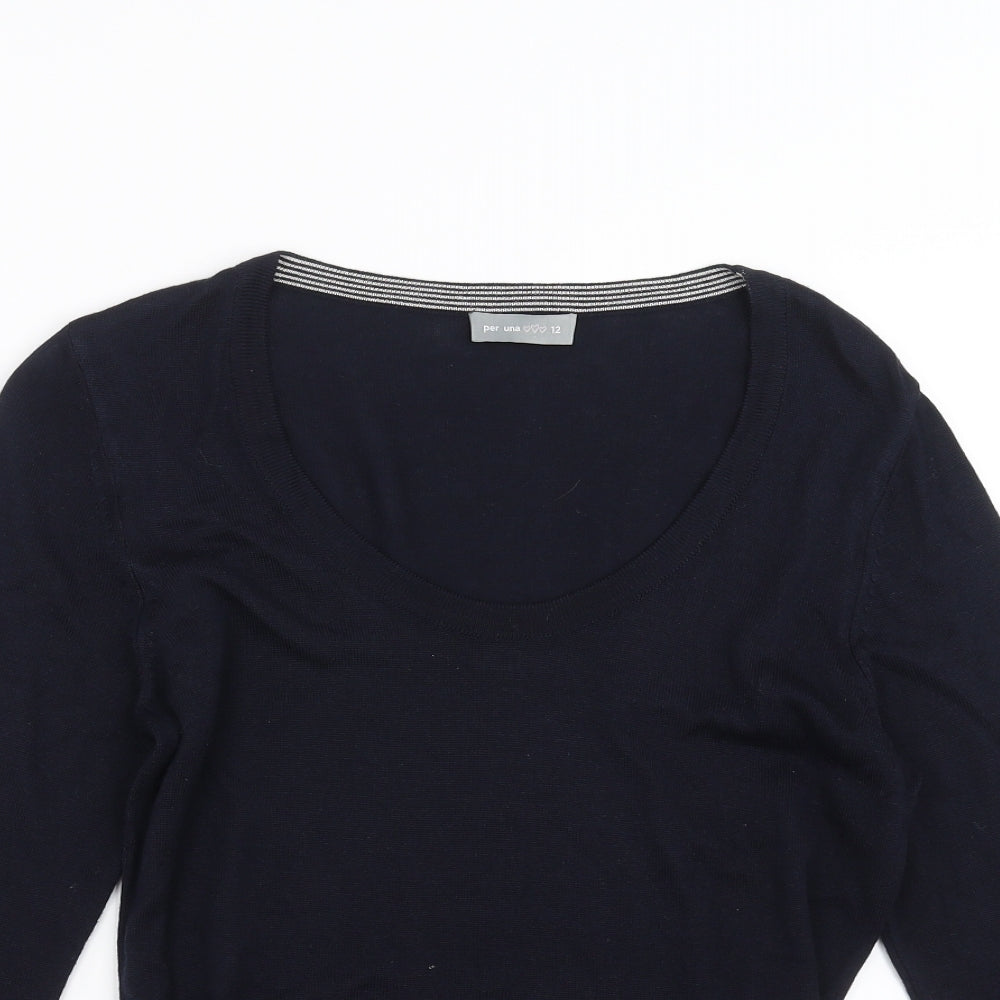 Marks and Spencer Womens Blue  Knit Pullover Jumper Size 12