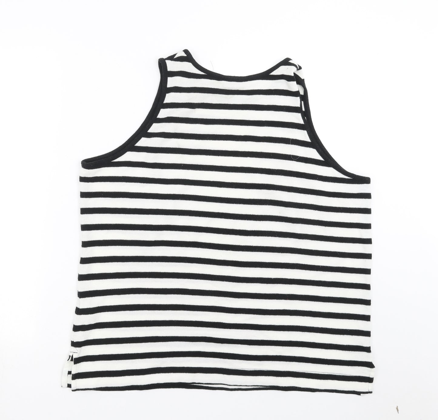 Marks and Spencer Womens White Striped Knit Pullover Jumper Size 18