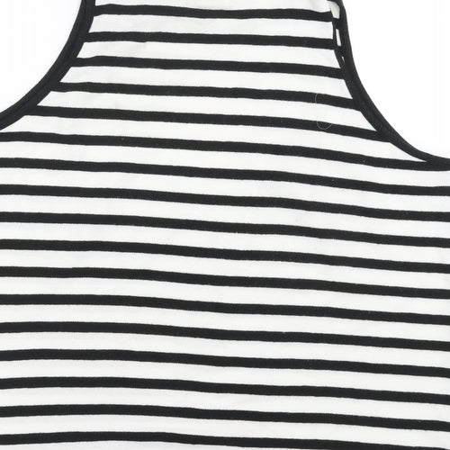 Marks and Spencer Womens White Striped Knit Pullover Jumper Size 18