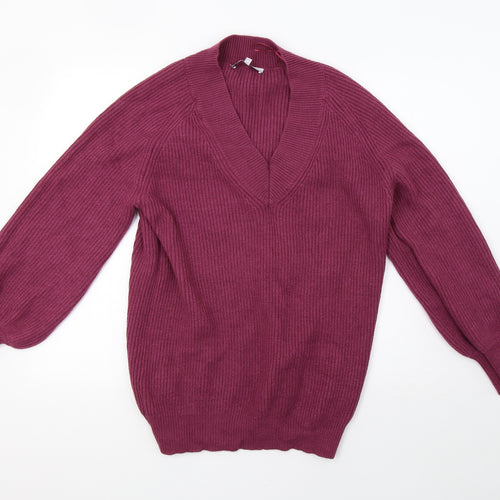 NEXT Womens Purple  Knit Pullover Sweatshirt Size M
