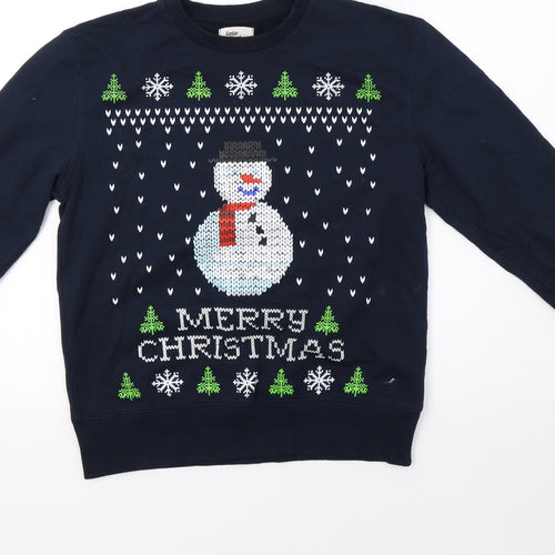 Cedar Wood State Mens Blue   Pullover Sweatshirt Size M  - Christmas