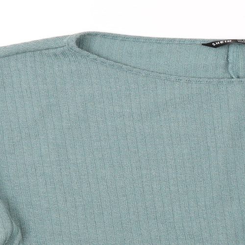 SheIn Womens Green   Pullover Sweatshirt Size XS  - oversized, cropped sweater