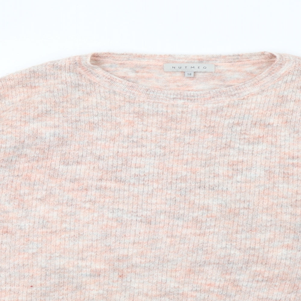 morrisons Womens Pink  Knit Pullover Sweatshirt Size 18