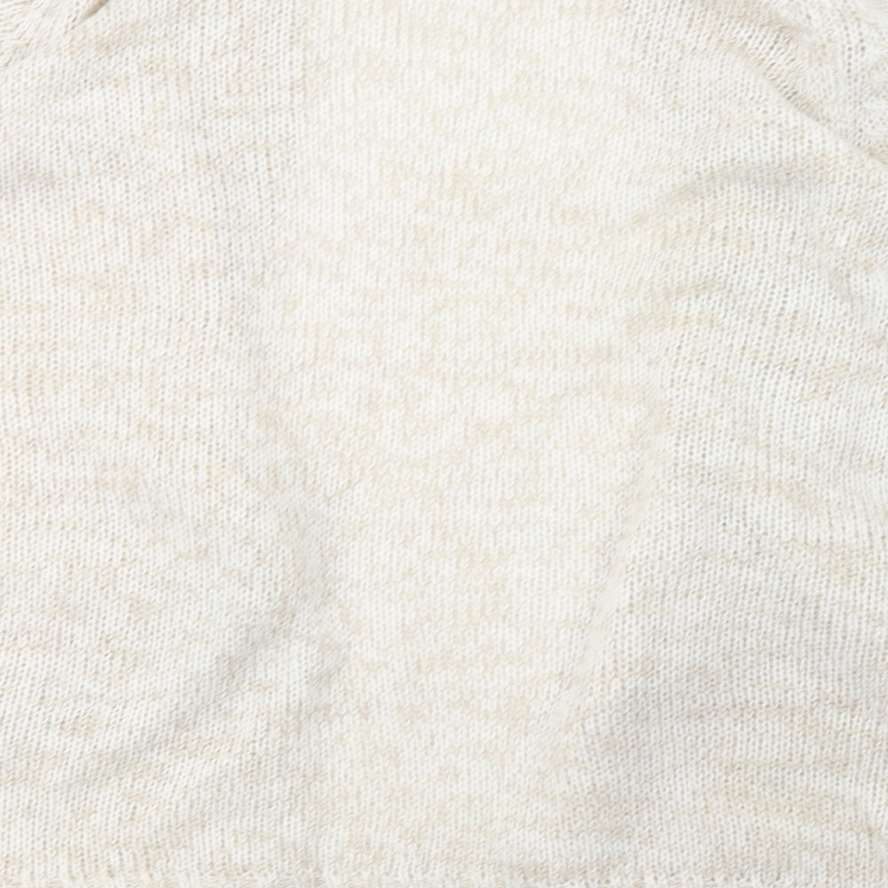 knitwear original Womens Beige  Knit Cardigan Jumper Size L  - 44inch