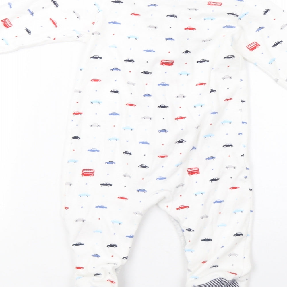 Debenhams Baby White Polka Dot  Babygrow One-Piece Size 6-9 Months