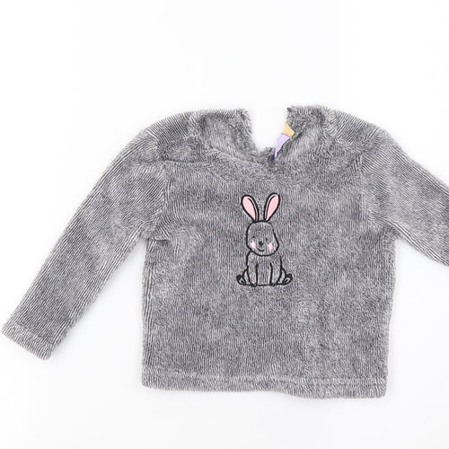 Lily &dan Girls Grey   Babydoll Pyjama Top Size 6-9 Months