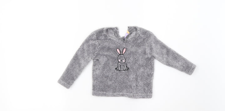 Lily &dan Girls Grey   Babydoll Pyjama Top Size 6-9 Months