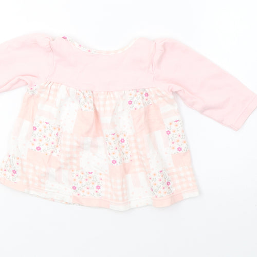 Marks and Spencer Girls Pink Check  A-Line  Size 3-6 Months