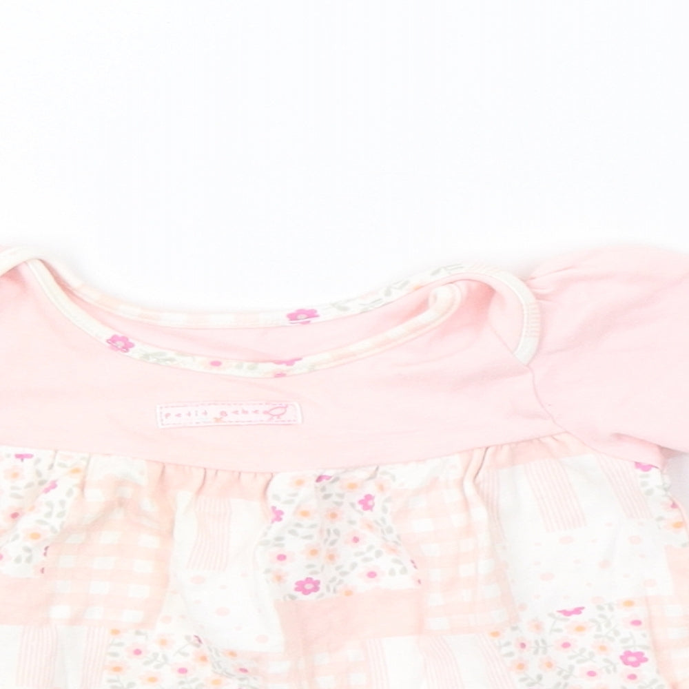 Marks and Spencer Girls Pink Check  A-Line  Size 3-6 Months