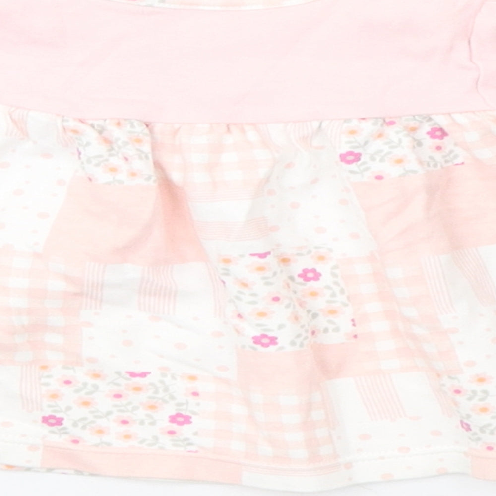 Marks and Spencer Girls Pink Check  A-Line  Size 3-6 Months