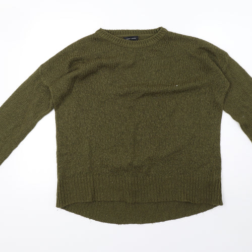 newlook Womens Green  Knit Pullover Sweatshirt Size M