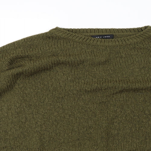 newlook Womens Green  Knit Pullover Sweatshirt Size M
