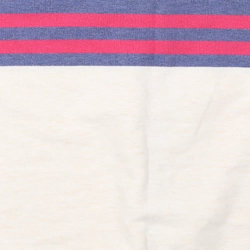 Primark Womens White Striped Knit Cardigan Jumper Size 12