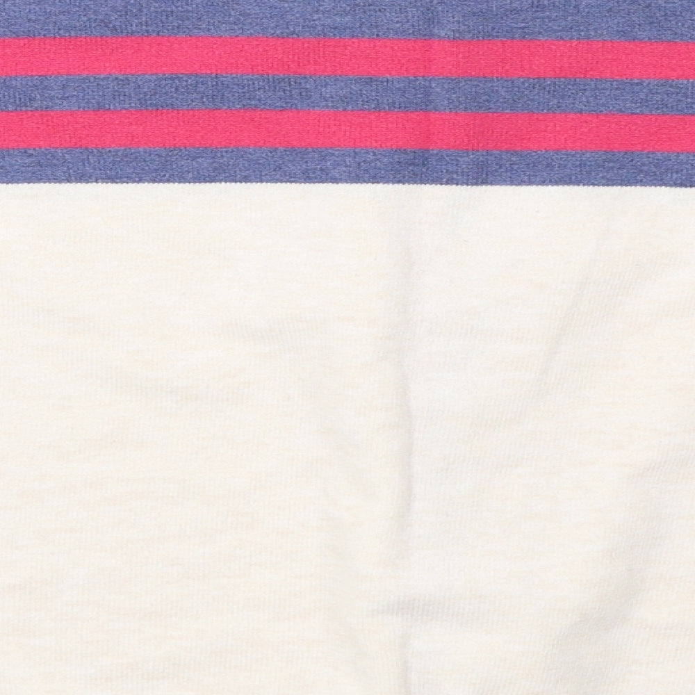 Primark Womens White Striped Knit Cardigan Jumper Size 12