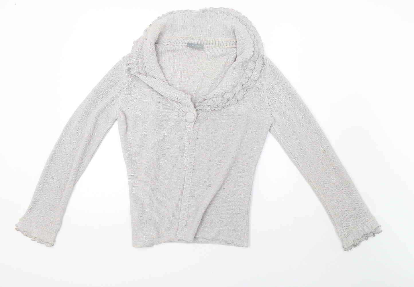 Marks and Spencer Womens Grey  Knit Cardigan Jumper Size M