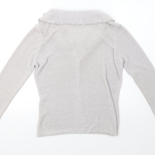 Marks and Spencer Womens Grey  Knit Cardigan Jumper Size M