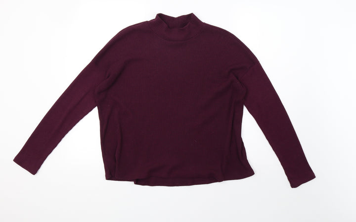 H&M Womens Purple Knit Pullover Sweatshirt Size M