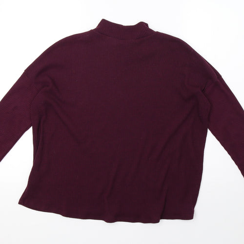 H&M Womens Purple  Knit Pullover Sweatshirt Size M