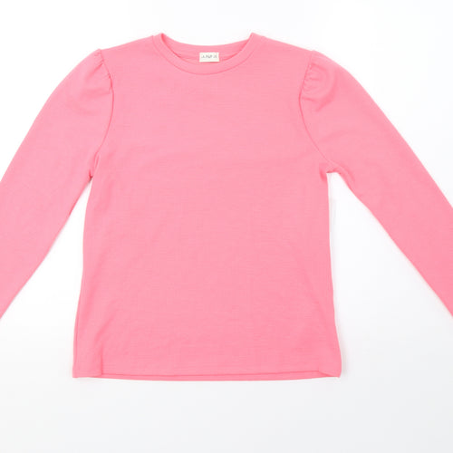 F&F Girls Pink   Pullover Sweatshirt Size 12-13 Years