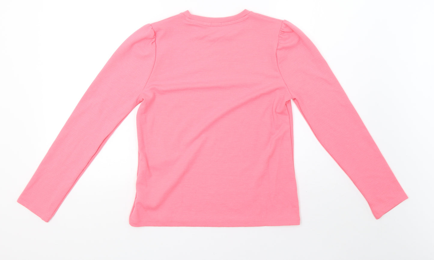 F&F Girls Pink   Pullover Sweatshirt Size 12-13 Years