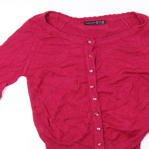 Primark Womens Purple  Knit Cardigan Jumper Size 6