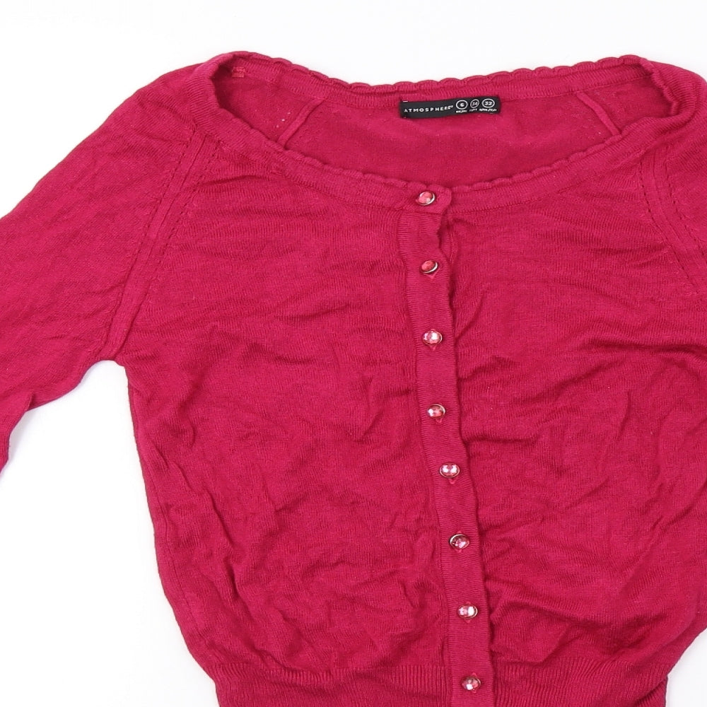 Primark Womens Purple  Knit Cardigan Jumper Size 6
