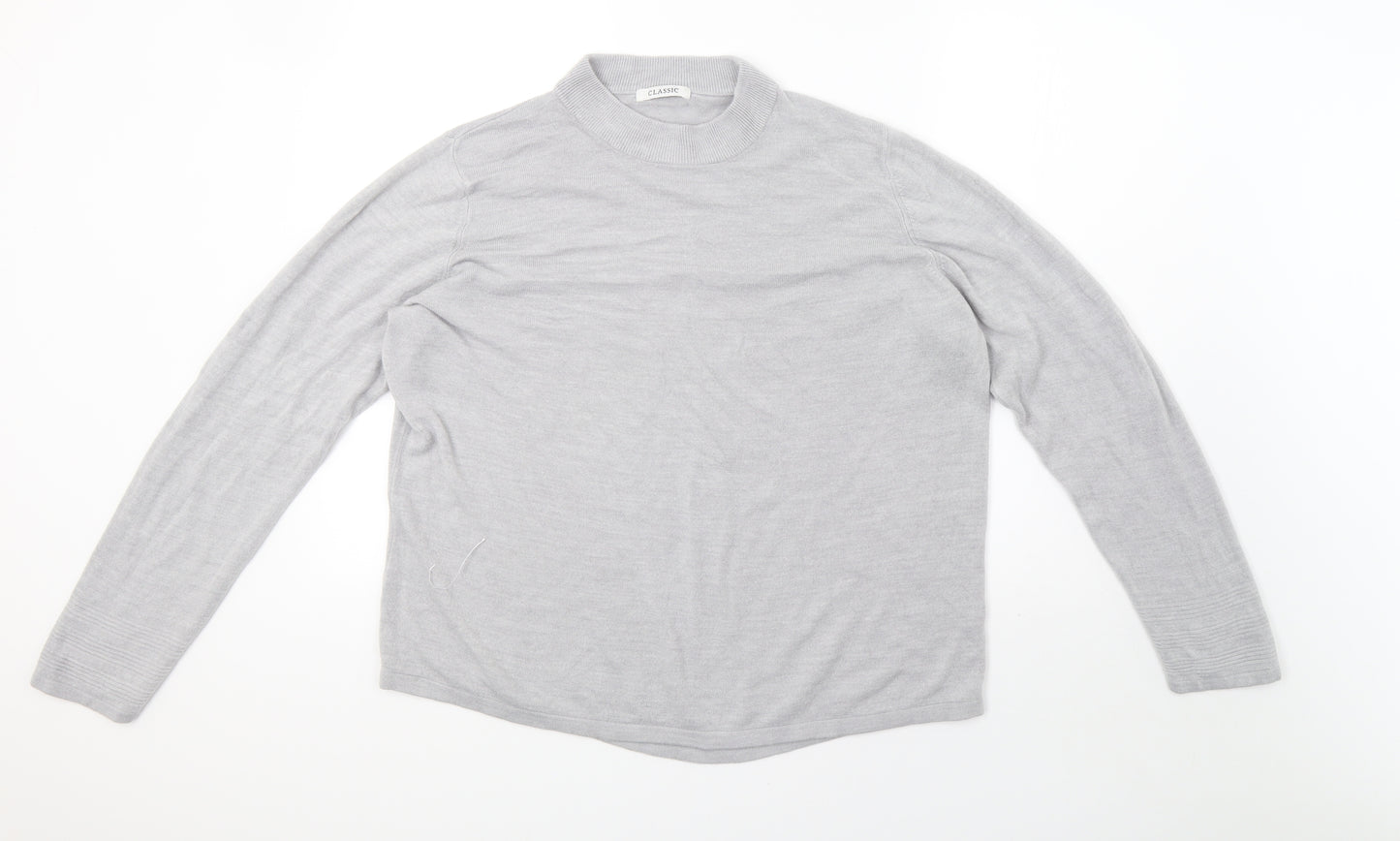 Marks and Spencer Womens Grey  Knit Pullover Sweatshirt Size 22  - 46inch