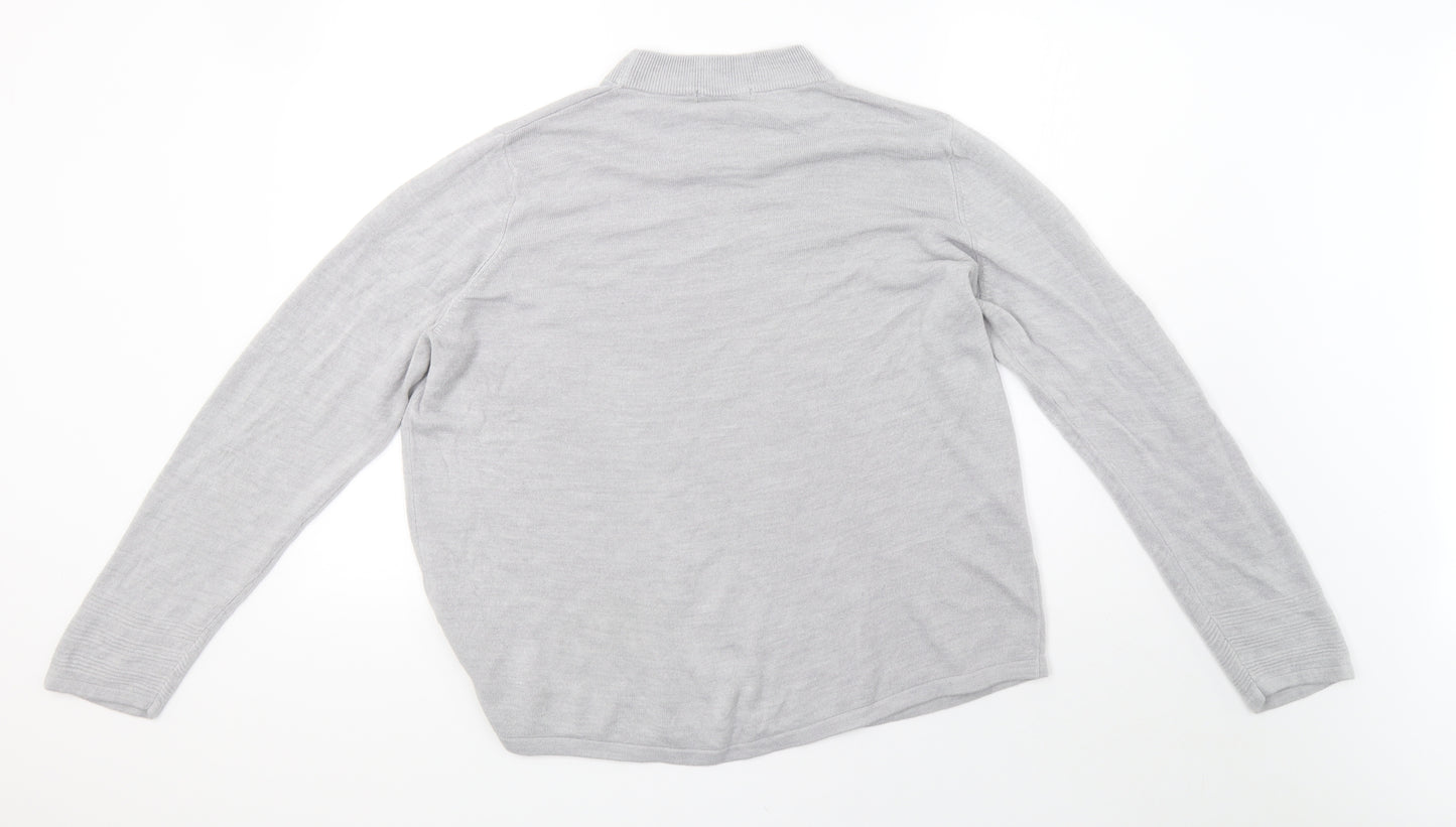 Marks and Spencer Womens Grey  Knit Pullover Sweatshirt Size 22  - 46inch