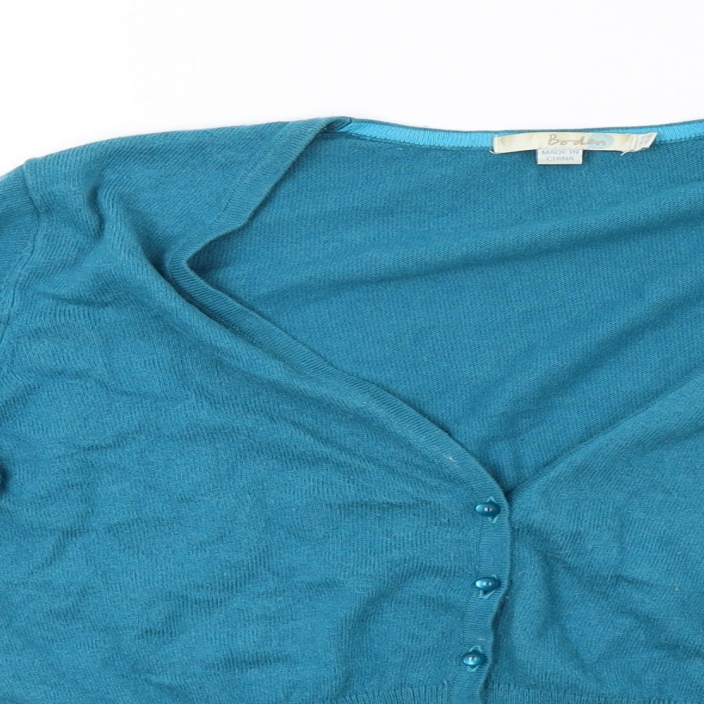 Boden Womens Blue  Knit Cardigan Jumper Size 14