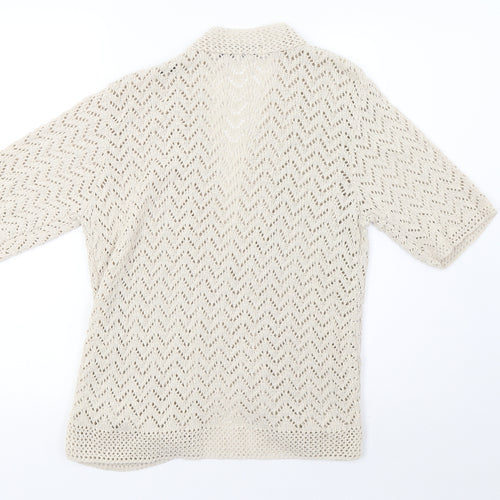 Autonomy Womens Beige  Knit Cardigan Jumper Size M