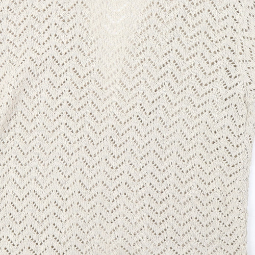 Autonomy Womens Beige  Knit Cardigan Jumper Size M