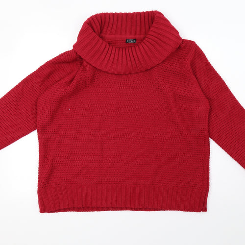 BM Womens Red  Knit Pullover Sweatshirt Size XL  - 44inch