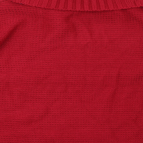 BM Womens Red  Knit Pullover Sweatshirt Size XL  - 44inch