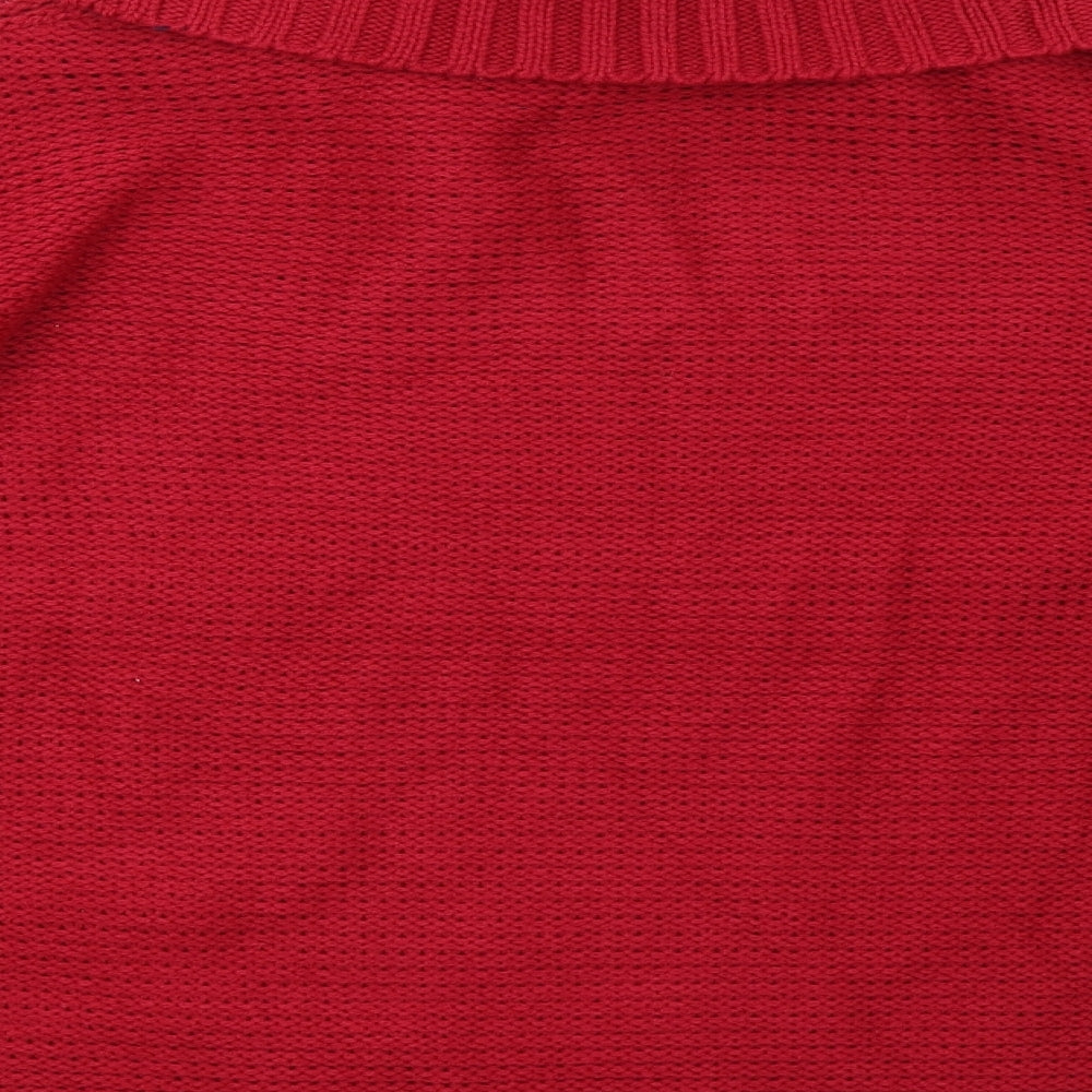 BM Womens Red  Knit Pullover Sweatshirt Size XL  - 44inch